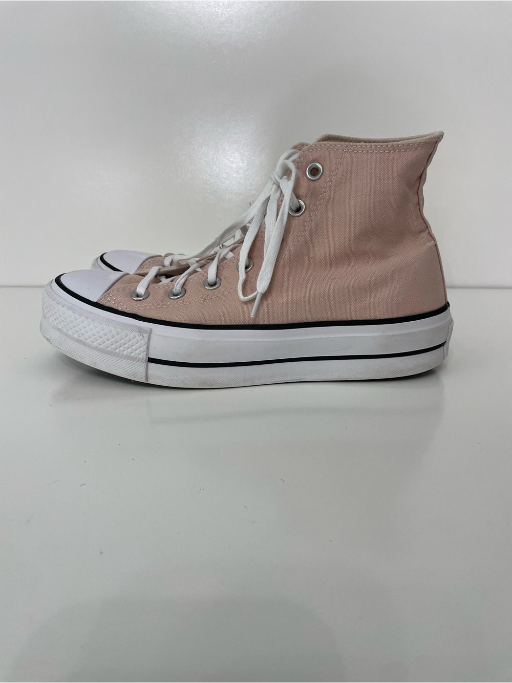 Converse Platform High-Top Canvas Sneakers Light Pink Womens 9 Indie Sleaze